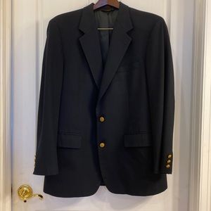 Brooks Brothers wool black blazer with gold buttons.